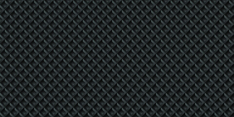 Dark black Geometric grid background Modern dark abstract seamless vector texture