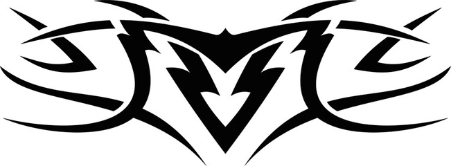 Vector symbol, ornament, tattoo. beautiful vector illustration. Drawings on the body, ancient symbols.	