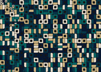 Abstract Geometric Pattern generative computational art illustration