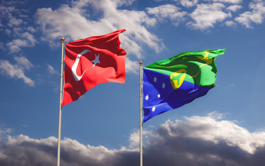 Flags of Turkey and Christmas Island.