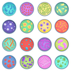 Fototapeta na wymiar Petri dish icon. Cartoon of petri dish vector icon for web design isolated on white background