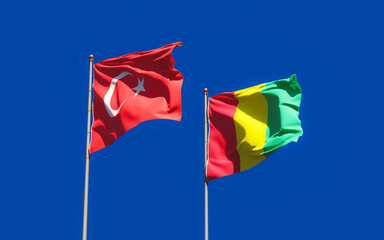 Flags of Guinea and Turkey.