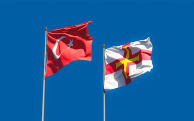 Flags of Guernsey and Turkey.