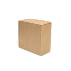 One craft box isolated on white background