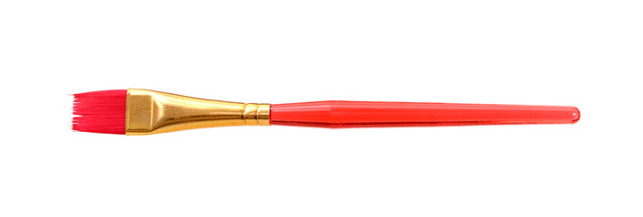 Fototapeta premium Red finishing brush isolated on white background