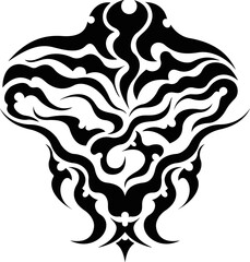 Vector symbol, ornament, tattoo. beautiful vector illustration. Drawings on the body, ancient symbols.	