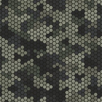 Texture military desert camouflage seamless pattern. Urban hexagon snakeskin