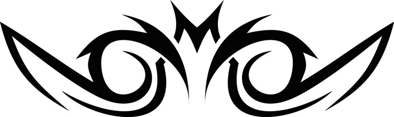 Vector symbol, ornament, tattoo. beautiful vector illustration. Drawings on the body, ancient symbols.	