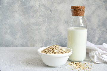 Organic non dairy oat milk in a bottle