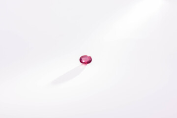 natural mineral rough ruby gemstone crystal