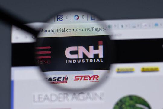 New York, USA - 17 February 2021: CNH Industrial logo close up on website page, Illustrative Editorial.