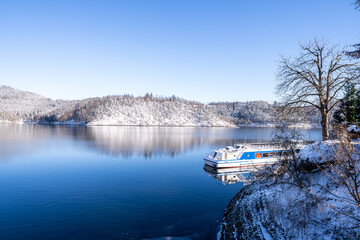 The Hohenwarte Dam is an impressive structure in Thuringia, Germany, built between 1936 and 1942....