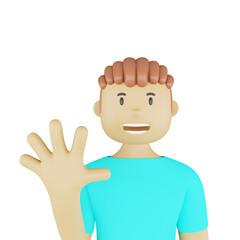 3d illustration portrait of a person