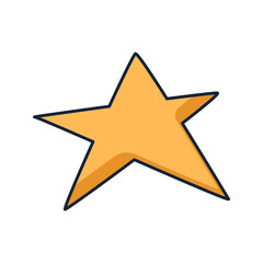 Obraz premium star cartoon space doodle hand drawn concept design vector art kawaii illustration