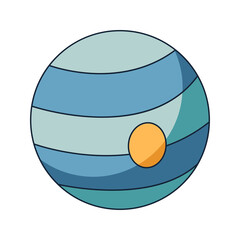 planet cartoon space doodle hand drawn concept design vector art kawaii illustration