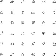 icon vector icon set such as: hop, margarine, vanilla, cloche, person, cut, handle, mixer, piece, shashlik, knife, color, catering, sea, future, hand, drum, service, wheat, label, pint, green