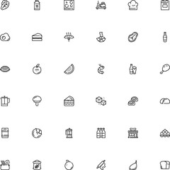 icon vector icon set such as: bone, spicy, garlic, dome, poultry, heat, spiral, arugula, style, supermarket, instruction, aluminum, garnish, aluminium, saucepan, industry, pen, pack, emblem