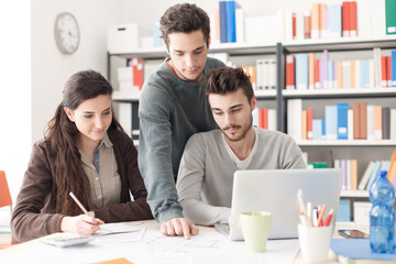 Students working on a project