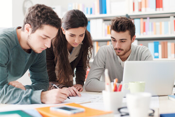 Students working on a project