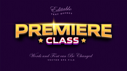 Fototapeta premium Premiere Class Text Effect
