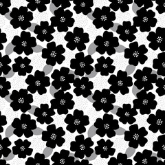 北欧風シームレス花柄パターン