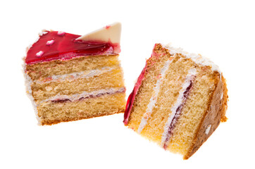 sponge cake isolated