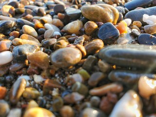 Sea Pebbles on the beach