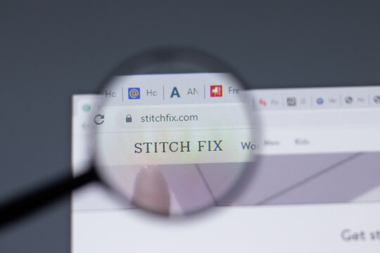 New York, USA - 17 February 2021: Stitch Fix Logo Close Up On Website Page, Illustrative Editorial.