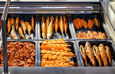 Freshly smoked fish for tourists and gourmets.