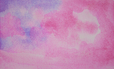 Cold colors of purple and pink on paper texture border color splash design, abstract vintage paint spatter background. Soft color transitions and beautiful gradients