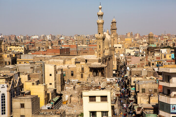 Old Cairo view, Egypt. Old street of arabish Cairo, Egypt