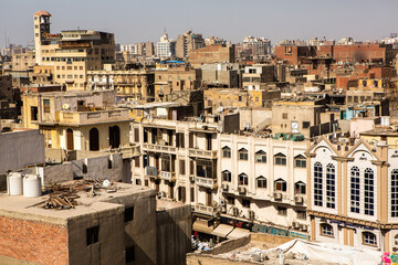 Fototapeta na wymiar Old Cairo view, Egypt. Old street of arabish Cairo, Egypt
