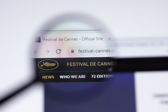 New York, USA - 17 February 2021: Cannes Film Festival Logo Close Up On Website Page, Illustrative Editorial.