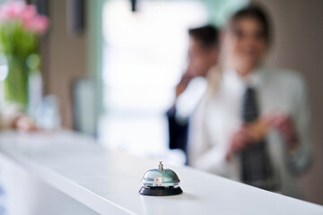 Receptionist working in a hotel