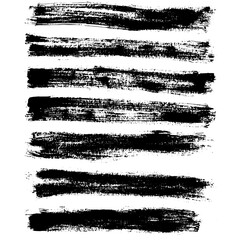 Black paint brush strokes, dirty inked grunge art brushes. Dirty ink texture splatters. Grunge rectangle text boxes	
