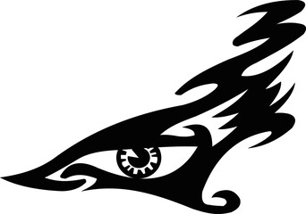 Vector symbol, ornament, tattoo. beautiful vector illustration. Drawings on the body, ancient symbols.	