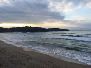 sunset on the beach