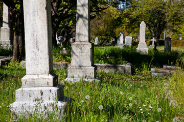 tombstones at Ross Bay Cemetery, Victoria, BC
