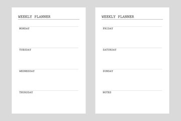 Weekly Planner pages  bullet journal