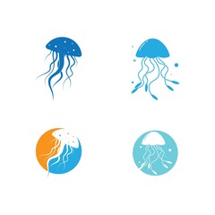jellyfish logo vector template