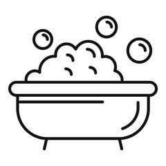 Pet bath icon. Outline pet bath vector icon for web design isolated on white background