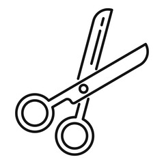 Groomer cut scissors icon. Outline groomer cut scissors vector icon for web design isolated on white background