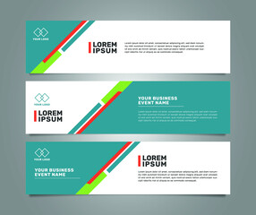 Vector abstract geometric banner template.