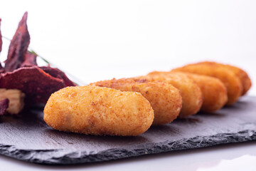 Croquettes, typical traditional Spanish dish