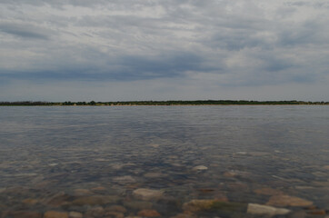 Minimalistic photo of the Volga river