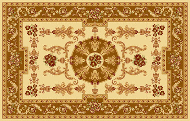 Carpet and bathmat Vintage Style Tribal design pattern with distressed texture and effect
