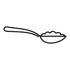 Cereal flakes spoon icon. Outline cereal flakes spoon vector icon for web design isolated on white background