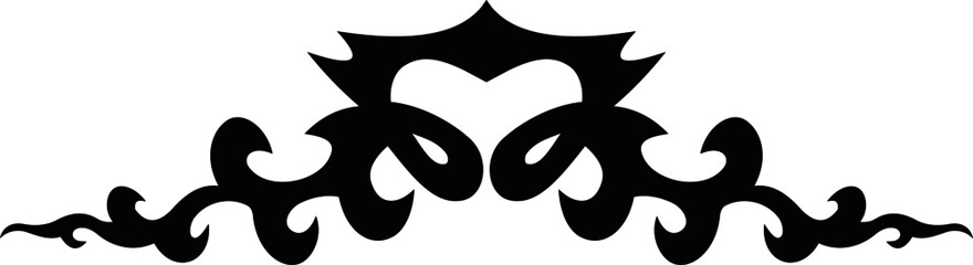 Vector symbol, ornament, tattoo. beautiful vector illustration. Drawings on the body, ancient symbols.	