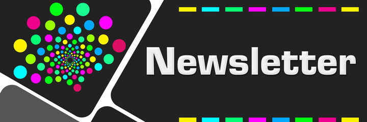 Newsletter Dark Colorful Dots Element Rounded Squares Horizontal 