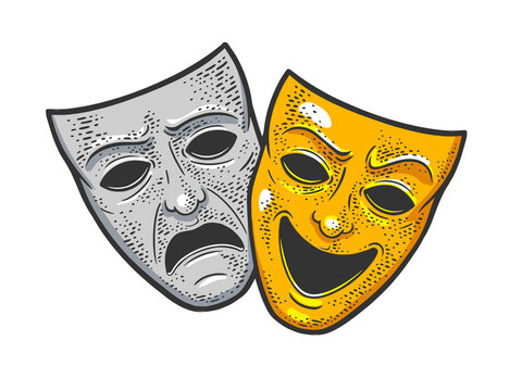 colorful theater masks